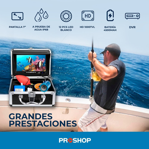 Camara Pesca Buscador Peces Monitor Lcd Bateria Recargable