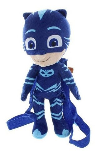 Mochila Peluche Pj Mask Cat Boy Azul Infantil Niñxs