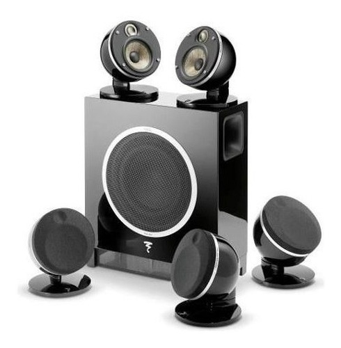 Home Theater Focal Dôme Flax Pack 5.1 Sub Air Wireless Cor Preto