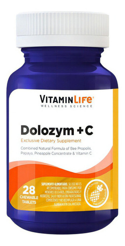 Dolozym + C / 28 Masticables / Vitamin Life Sabor Piña