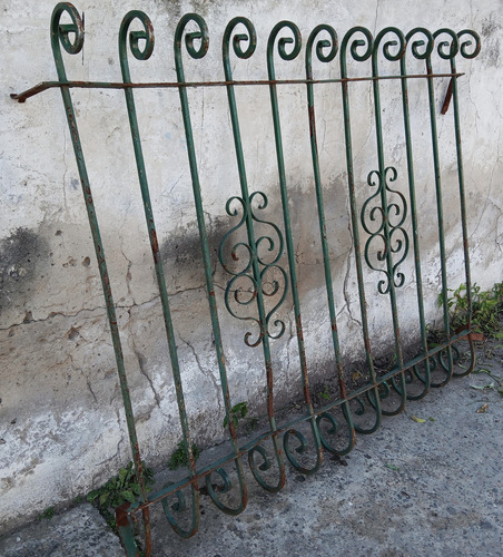 Reja Hierro Forjada Varilla Cuadrada Antigua Verde (Usado)