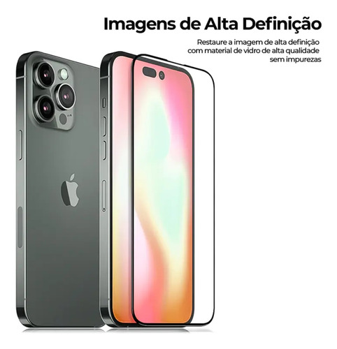 Pelicula 3d 5d 9d Cerâmica Nanogel Para iPhone 16 Pro