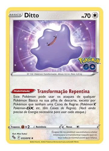 Carta pokemon Ditto V Shiny Destinos Brilhantes