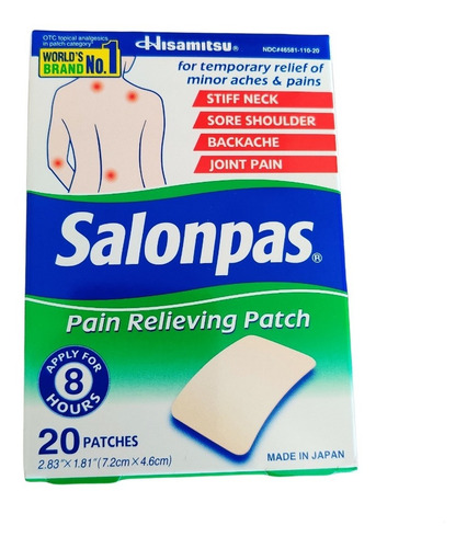 Parches Calientes Salonpas  20 Piezas