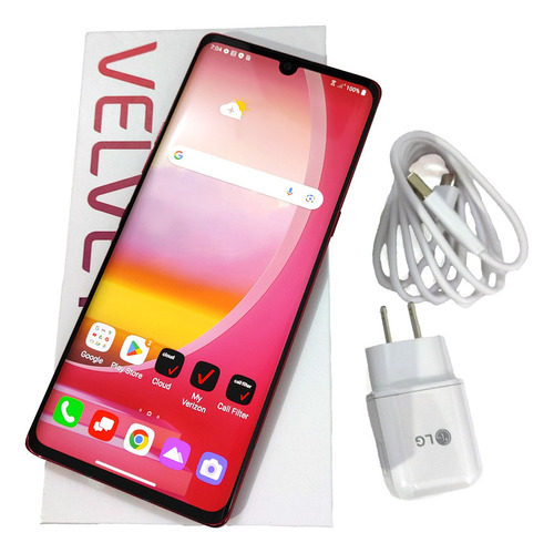 LG Velvet 5g Aurora Red Liberado 128 Gb 6 Gb Ram Caja Y Accesorios 