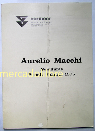 Catálogo Exposición Aurelio Macchi Esculturas 1975 Vermeer