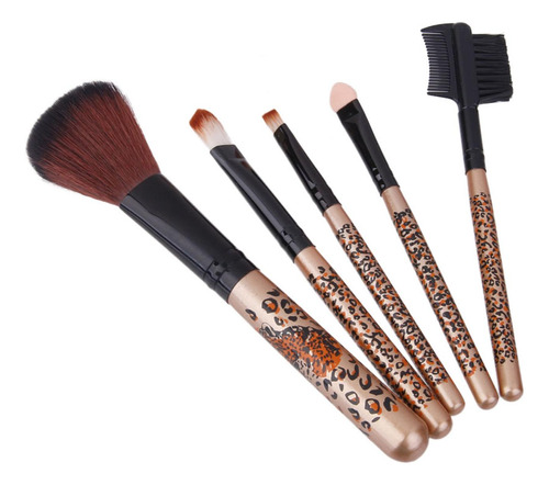 5pcs Leopard Cosmetic Makeup Foundation Cepillos De De De