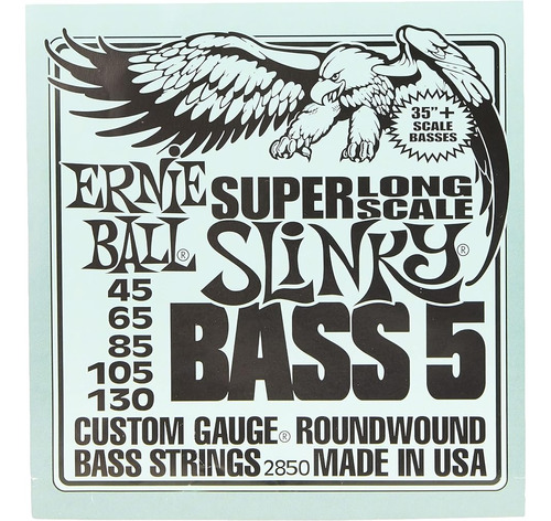 Ernie Ball 5-string Super Long Scale Slinky Nickel Wound Bas