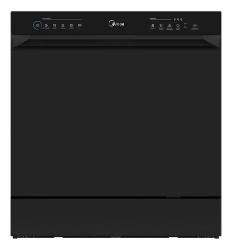 Lava Louças 8 Serviços Preta Touch  Plus Midea Preto 127v