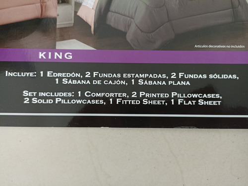 Edredón Reversible Y Juego De Cama King 7 Piezas Hotel Style
