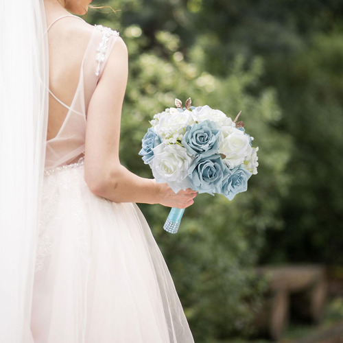 Bouquet De Boda Flor Artificial De Seda Ancho De 22 Cm
