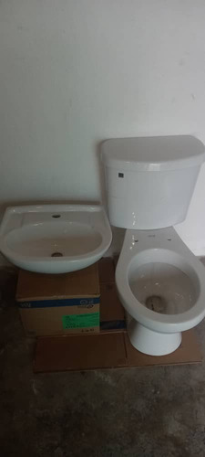 Juego De Baño Poceta Asiento Y Lavamano 