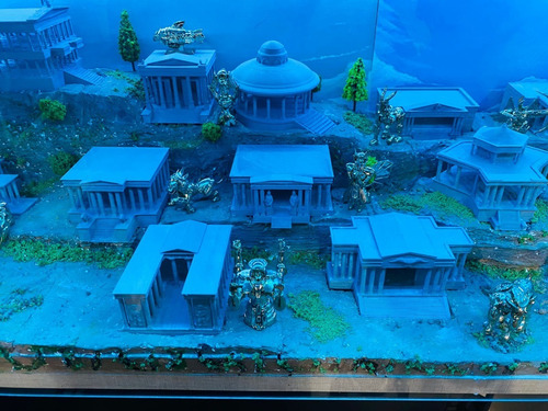 Imagen 10 de 10 de 12 Casas Del Santuario Diorama Saint Seiya, Atenea De Regalo
