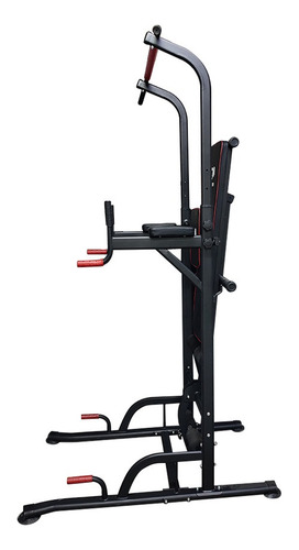 Estación Barras Inmersión Tabla Abdominales Pull Ups Fitness Estructura Gris oscuro Tapizado Gris oscuro