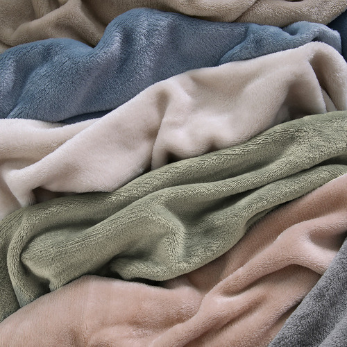 Frazada King Size Flannel Premium Tacto Súper Suave Degas Crudo Liso