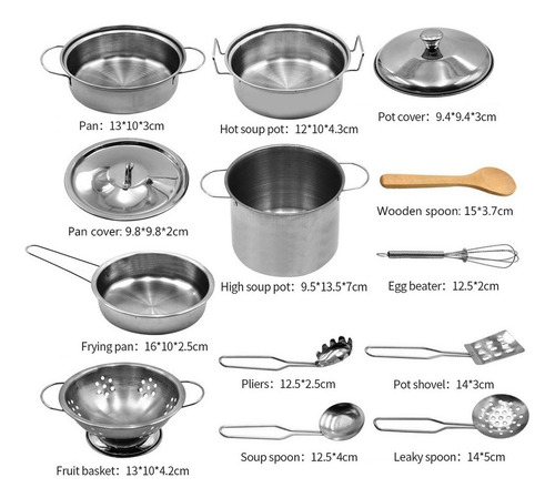 Juego De Rol De Chef Para Niños Con 18 Herramientas Para Hor