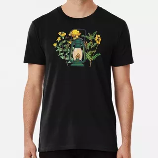 Remera Light Candel Bulb With Yellow Flowers Algodon Premium