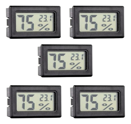 Kit De Higrómetro Digital De 5 Unidades Con Alta Precisión Y