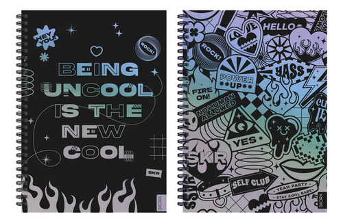 Cuaderno Universitario Tapa Dura Cool Kid Skora Q Color Plateado