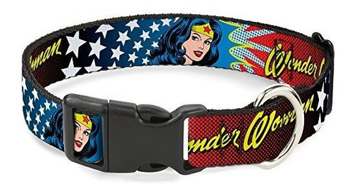 Cat Collar Breakaway Wonder Woman Face Stars 8 To 12 Inches 