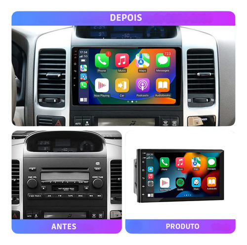 Mp5 Android 7 Pol Premium E-tech Gps Usb Aux Espelhamento