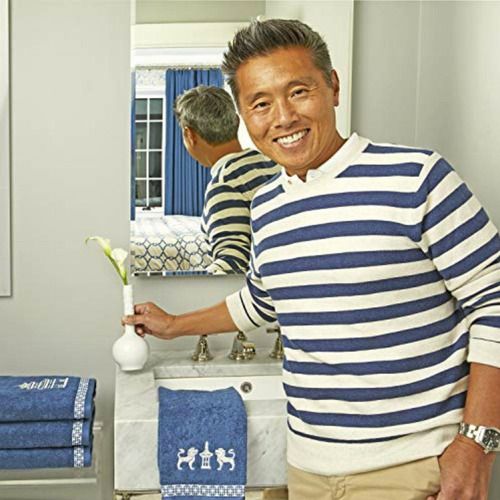 Skl Home Vern Yip Chinoiserie Juego De Toallas De Mano, Azul