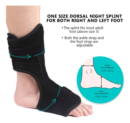 Ortesis Fija De Caída De Pie Para Fascitis Plantar 2pcs