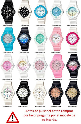 Reloj Casio Lrw-200h-2e3v Resist Agua 100m Original Garantía