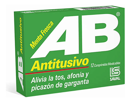 Ab Antitusivo 12 Comprimidos Menta Fresca Saval