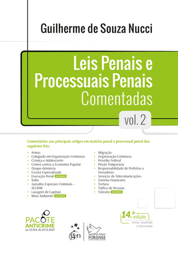 Leis Penais e Processuais Penais Comentadas - Vol. 2, de Nucci, Guilherme de Souza. Editora Forense Ltda., capa mole em português, 2021