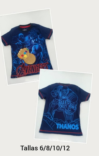Camisas Franelas Niños Super Heroes Marvel Avengers Disney 