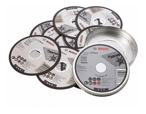 Set X10 Discos De Corte Bosch P/acero Inox Standard 115mm