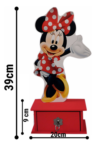 Alhajero Minnie Mouse Centro De Mesa Recuerdos Rojo