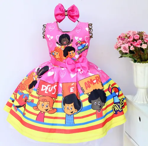 Vestido Infantil Menina Personagens Tem ticos Sofia MercadoLivre
