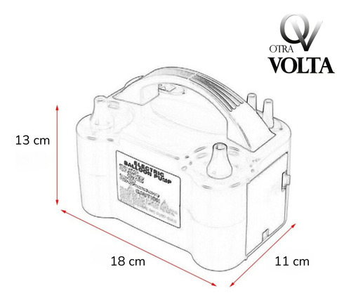 Bomba Eléctrica Para Globos Party Double Inflator