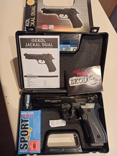 Pistola Fogueo Ekol Jackal Dual Rafaga9mm Sonido Real $ 280