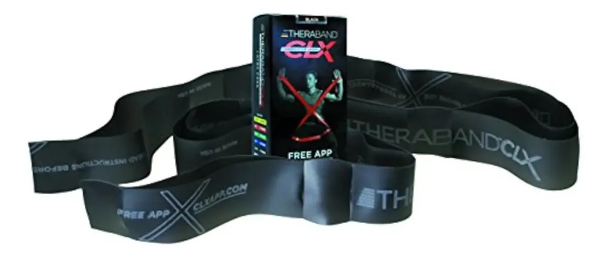 Theraband Clx Resistance Band With Loops Black - Special Heavy
