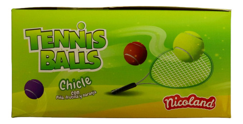 Chicles De Sabores Tennis Balls 100uni De Maniexpress