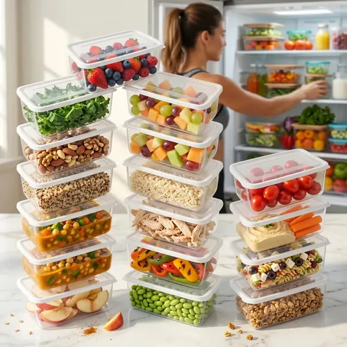 Kit 20 Potes 500 Ml Transparente Marmita Fitness Bpa Free Reutili...