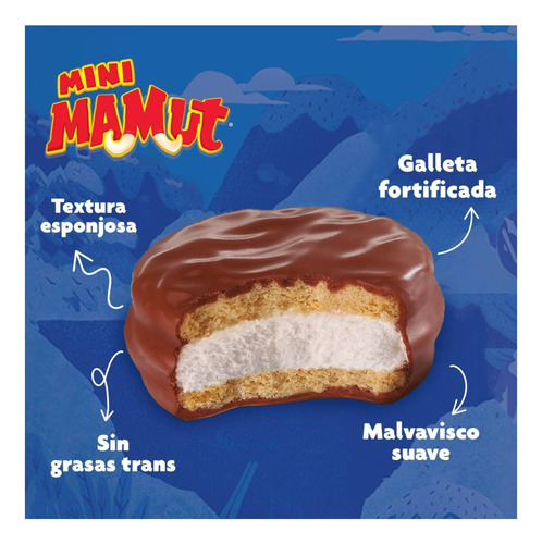 Gamesa · Mini Mamut Galleta Con Malvavisco Y Chocolate 60 Pz