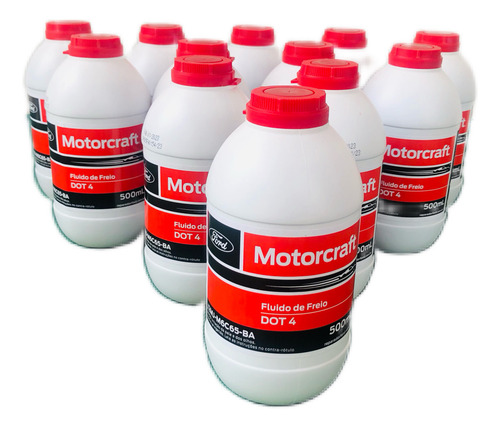 Kit 12 Fluido De Freio Dot 4 Ford Original Motorcraft 500 Ml