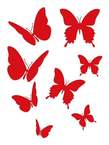 Pack 8 Calcomanías De Mariposas Decorativas Para Pared