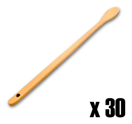 30 Cucharas De Clerico Madera Para Jugos Jarras 42cm Barman