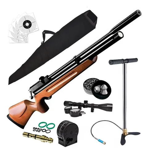 Rifle Pcp M11 Delux 1000fp Funda Mira 4x40 Inflador Balines