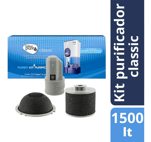 Kit Purificador Filtro Remplazo Unilever Puré It 1500 Litros Color Blanco Blanco