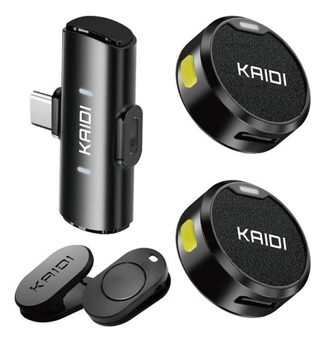 Microfone Lapela Com Imã Tipo C Anti Ruido Redondo Kaidi Cor Preto Preto