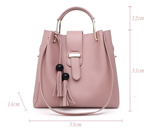Set 3 Bolsas Borla Dama Mujer Cosmetiquera Cartera Versatil