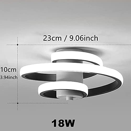 Lámpara Led De Techo Moderna Diseño Línea Espiral 3 Colores