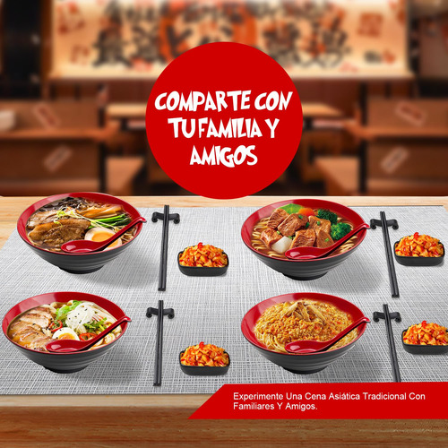Tazón De Ramen (para 4 Personas), Juego De Tazones De