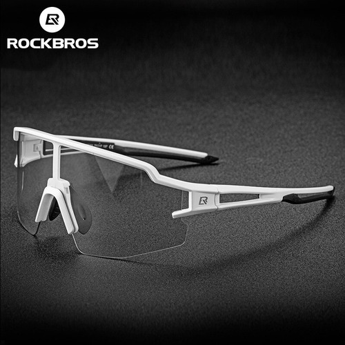 Imagen 3 de 5 de Gafas Ciclismo Mtb Ruta Fotocromáticas Rockbros 10172 Blanca